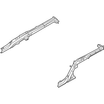 65710-D2500 Hyundai Rear Floor Side Member Assembly Left Hand Illustration 1 of 1