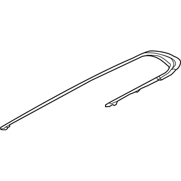 83850-D2000 Hyundai Moulding Assembly-Rear Door Frame,LH Illustration 1 of 1