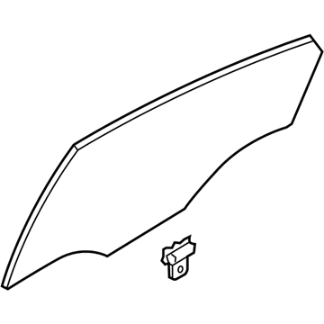 83410-J0010 Hyundai Rear Door Glass Assembly Left Hand Illustration 1 of 1