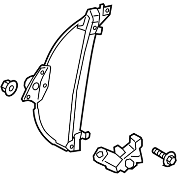 Hyundai 83402-H5010 Passenger Side Rear Door Window Regulator Assembly 83402-H5010 Hyundai Passenger Side Rear Door Window Regulator Assembly Illustration 1 of 1
