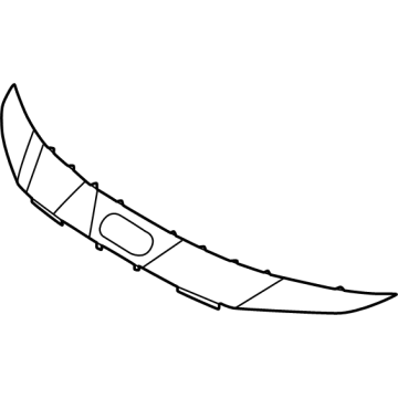 Hyundai 86599-AAAA0 Bumper Cover Front Upper Grill Trim 86599-AAAA0 Hyundai Bumper Cover Front Upper Grill Trim Illustration 1 of 1