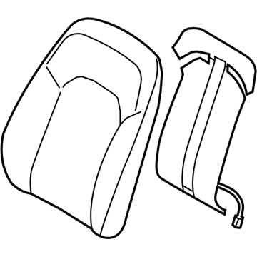 Hyundai 88450-C1110 Front Seat Back Passenger Pad Assembly 88450-C1110 Hyundai Front Seat Back Passenger Pad Assembly Illustration 1 of 1