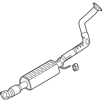 Hyundai 28600-2V820 Center Muffler Complete 28600-2V820 Hyundai Center Muffler Complete Illustration 1 of 1