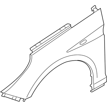 66311-C1000 Hyundai Fender Panel Left Hand Illustration 1 of 1