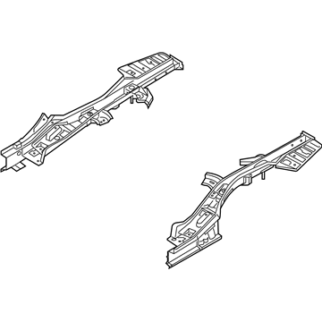 65710-C2600 Hyundai Rear Floor Side Member Assembly Left Hand Illustration 1 of 1