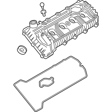 22410-3F500 Hyundai Rocker Cover Assembly Left Hand Illustration 1 of 1