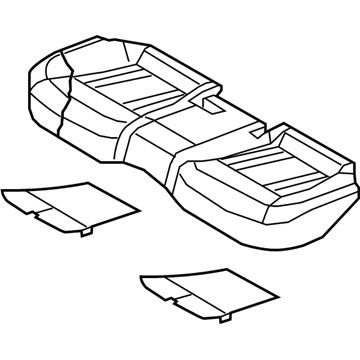 Hyundai 89100-B1000-PPR Rear Seat Cushion Assembly 89100-B1000-PPR Hyundai Rear Seat Cushion Assembly Illustration 1 of 1