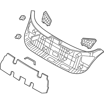 Hyundai 81750-J3000-NNB Tail Gate Trim Panel Assembly 81750-J3000-NNB Hyundai Tail Gate Trim Panel Assembly Illustration 1 of 1