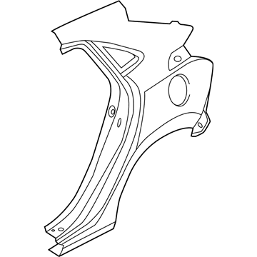 Hyundai 71503-A5C10 Quarter Outer Panel Assembly Left Hand 71503-A5C10 Hyundai Quarter Outer Panel Assembly Left Hand Illustration 1 of 1