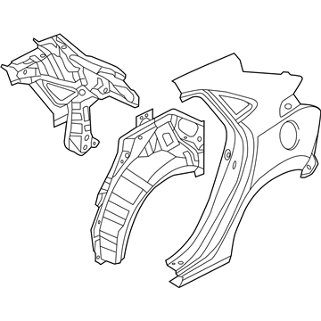 Hyundai 70200-A5A10 Quarter Complete Panel Assembly Right Hand 70200-A5A10 Hyundai Quarter Complete Panel Assembly Right Hand Illustration 1 of 1
