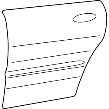 Hyundai 77111-38100 Rear Door Outer Panel Left Hand 77111-38100 Hyundai Rear Door Outer Panel Left Hand Illustration 1 of 1