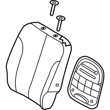 89400-4D120-CS2 Hyundai Back Assembly-Rear 2ND Seat,RH Illustration 1 of 1