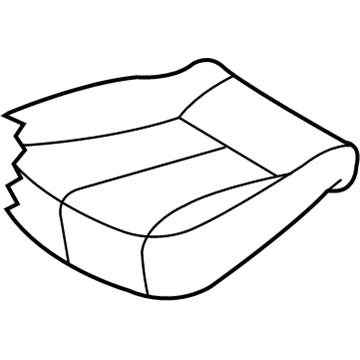 89160-4D120-KS2 Hyundai Cushion Trim Assembly, Rear, Left Illustration 1 of 1