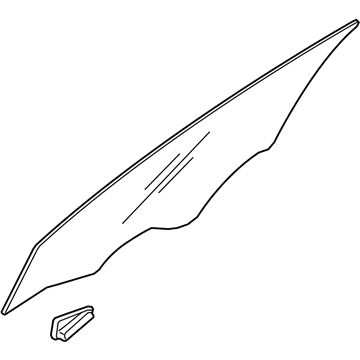 Hyundai 82420-C2000 Front Door Glass Assembly Right Hand 82420-C2000 Hyundai Front Door Glass Assembly Right Hand Illustration 1 of 1