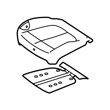 Hyundai 88160-GI030-NFC Front Cushion Covering Assembly Left Hand 88160-GI030-NFC Hyundai Front Cushion Covering Assembly Left Hand Illustration 1 of 1