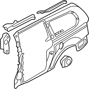 71113-4D510 Hyundai Panel Assembly-Rear Side Outer,LH Illustration 1 of 1