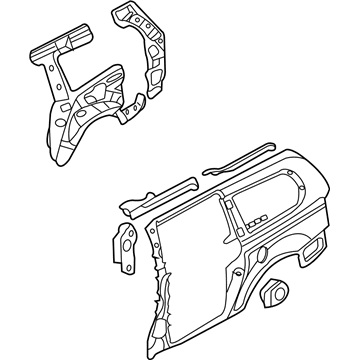 Hyundai 70100-4D5B0 Panel Assembly-Quarter ,LH 70100-4D5B0 Hyundai Panel Assembly-Quarter ,LH Illustration 1 of 1