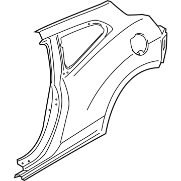 71503-J3C00 Hyundai Quarter Outer Panel Assembly Left Hand Illustration 1 of 1