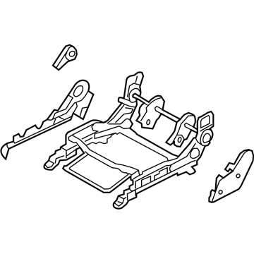 Hyundai 88600-1E050-AR Front Seat Passenger Track Assembly 88600-1E050-AR Hyundai Front Seat Passenger Track Assembly Illustration 1 of 1