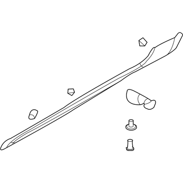 87761-4D000 Hyundai Moulding Assembly-Side Sill Rear,LH Illustration 1 of 1