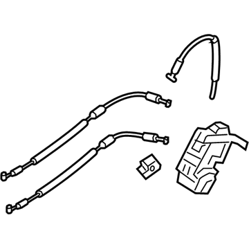 81410-A5000 Hyundai Rear Door Latch Assembly Left Hand Illustration 1 of 1