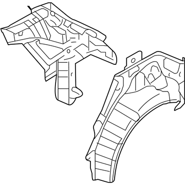 71601-A5000 Hyundai Quarter Inner Panel Assembly Left Hand Illustration 1 of 1