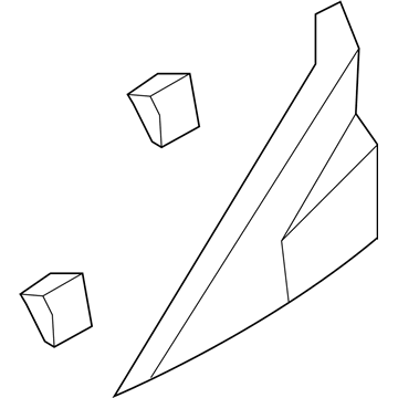 86180-1R000 Hyundai Delta Garnish Assembly Left Hand Illustration 1 of 1
