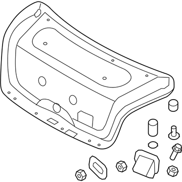 Hyundai 81750-3M000-BR Trim Assembly-Trunk Lid 81750-3M000-BR Hyundai Trim Assembly-Trunk Lid Illustration 1 of 1