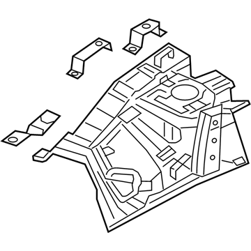 64510-A5000 Hyundai Fender Apron Panel Assembly Left Hand Illustration 1 of 1