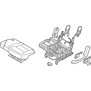 Hyundai 89100-4Z000-R3X 2nd Seat Cushion Assembly Left Hand 89100-4Z000-R3X Hyundai 2nd Seat Cushion Assembly Left Hand Illustration 1 of 1