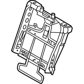 Hyundai 89310-4Z000 Rear Seat Back Frame Assembly Left Hand 89310-4Z000 Hyundai Rear Seat Back Frame Assembly Left Hand Illustration 1 of 1