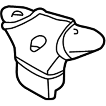 Hyundai 28525-37260 Heat Protector Right Hand 28525-37260 Hyundai Heat Protector Right Hand Illustration 1 of 1