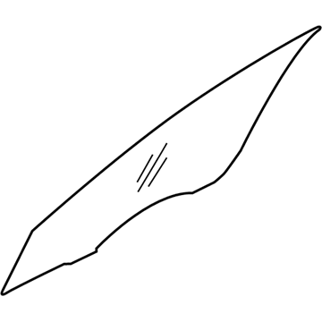 Hyundai 82411-3X010 Front Door Window Glass Left Hand 82411-3X010 Hyundai Front Door Window Glass Left Hand Illustration 1 of 1
