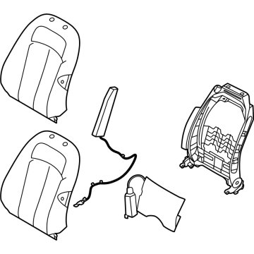 88400-PI160-RXU Hyundai Front Seat Back Assembly Right Hand Illustration 1 of 1