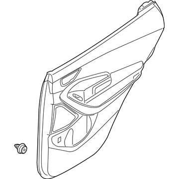 83307-4Z010-URY Hyundai Rear Door Trim Panel Assembly Left Hand Illustration 1 of 1