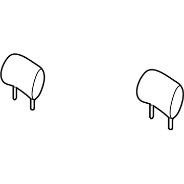 Hyundai 89700-3M040-BAW Headrest Assembly Rear Seat 89700-3M040-BAW Hyundai Headrest Assembly Rear Seat Illustration 1 of 1