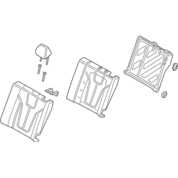89300-J3000-PMU Hyundai Rear Seat Back Assembly Left Hand Illustration 1 of 1