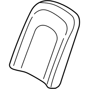 89350-D2000 Hyundai Rear Seat Back Pad Assembly Left Hand Illustration 1 of 1