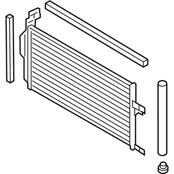 Hyundai 97606-F2090 Cooler Condenser Assembly 97606-F2090 Hyundai Cooler Condenser Assembly Illustration 1 of 1