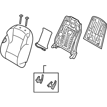 88301-4R000-Y5S Hyundai Back Assembly Front Seat Driver Illustration 1 of 1
