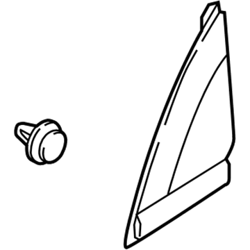 86180-G2100 Hyundai Delta Garnish Assembly Left Hand Illustration 1 of 1