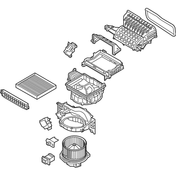 Hyundai 97206-D3010 Blower Unit 97206-D3010 Hyundai Blower Unit Illustration 1 of 1