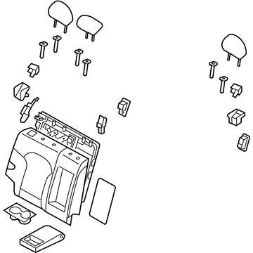 Hyundai 89400-2S011-TMA Rear Seat Back Assembly Right Hand 89400-2S011-TMA Hyundai Rear Seat Back Assembly Right Hand Illustration 1 of 1
