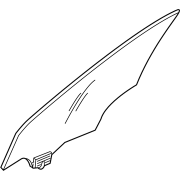 82410-2W060 Hyundai Front Door Glass Assembly Left Hand Illustration 1 of 1