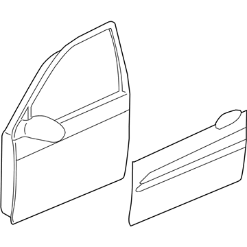 Hyundai 76004-4D010 Front Door Panel Assembly Right Hand 76004-4D010 Hyundai Front Door Panel Assembly Right Hand Illustration 1 of 1