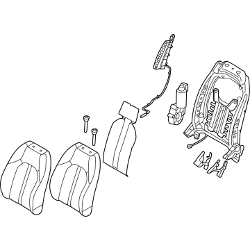 Hyundai 88400-L1020-VSM Front Seat Back Assembly Right Hand 88400-L1020-VSM Hyundai Front Seat Back Assembly Right Hand Illustration 1 of 1