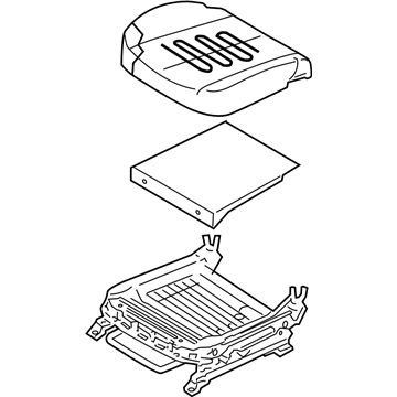 88200-2H000-AAN Hyundai Front Passenger Seat Cushion Assembly Illustration 1 of 1