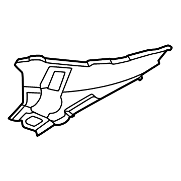 86557-BF000 Hyundai BRACKET-FR BUMPER SIDE REINF,L Illustration 1 of 1