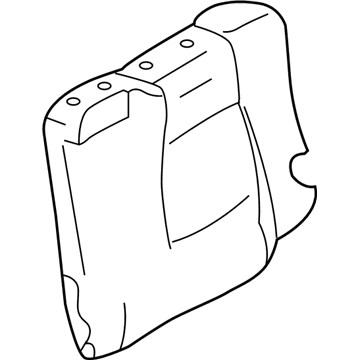 89370-26000-SBA Hyundai Rear Seat Back Cover Left-Hand Illustration 1 of 1