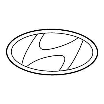 Hyundai 86305-P6100 SYMBOL MARK-HYUNDAI,REAR 86305-P6100 Hyundai SYMBOL MARK-HYUNDAI,REAR Illustration 1 of 1